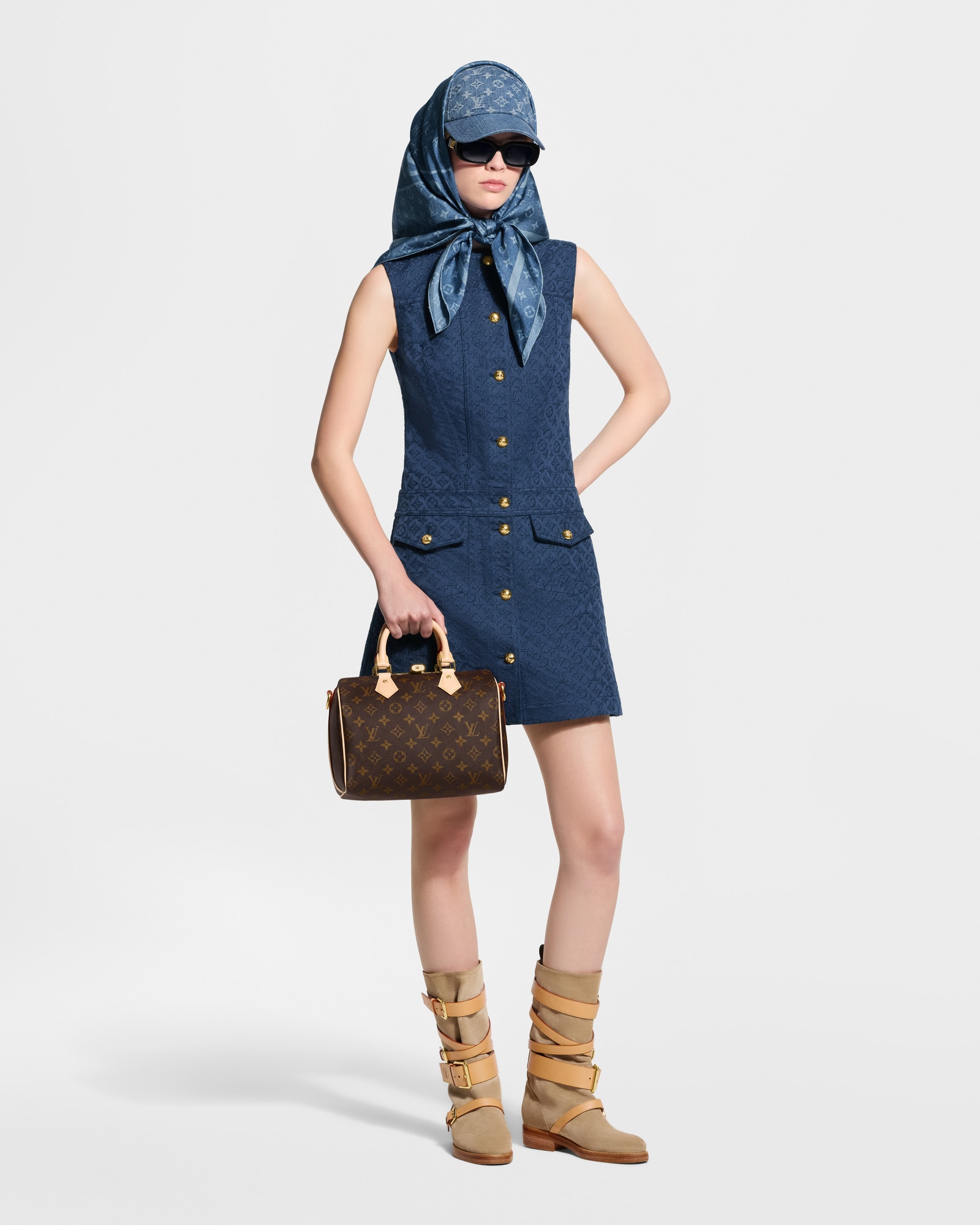 LV Denim Stamp Square 90 S00 - Accessories | LOUIS VUITTON